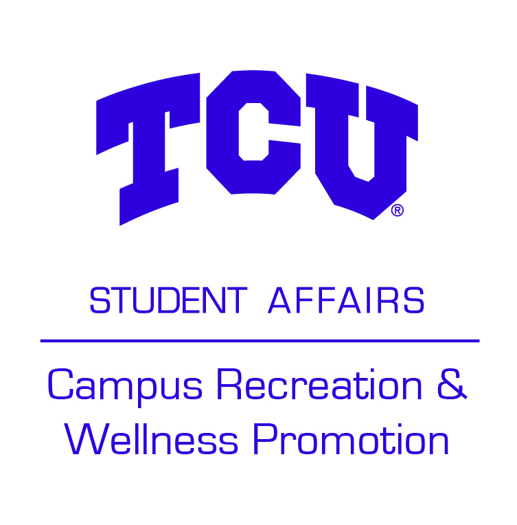 vertical version of Campus Recreation & Wellness promotion logo